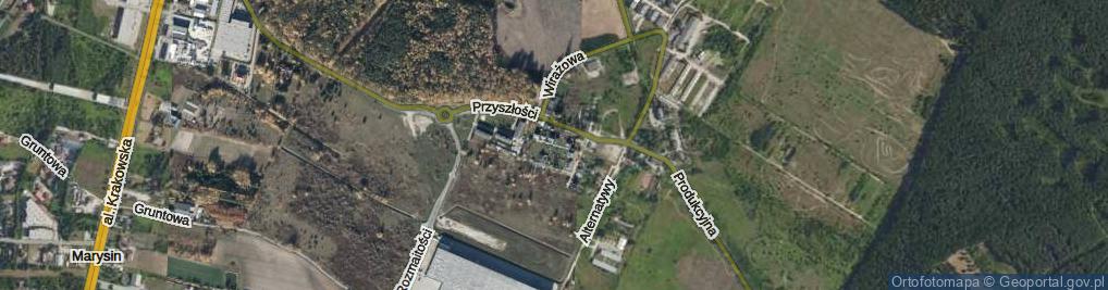 Zdjęcie satelitarne Pozytywna ul.