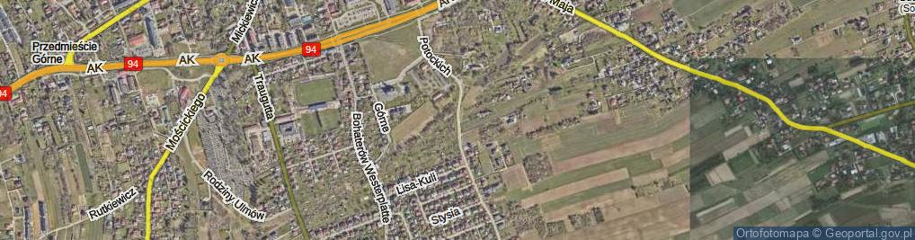 Zdjęcie satelitarne Potockich ul.