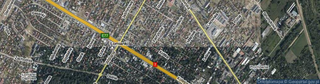 Zdjęcie satelitarne Poprzeczna ul.