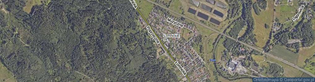 Zdjęcie satelitarne Poprzeczna ul.