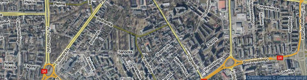 Zdjęcie satelitarne Poprzeczna ul.