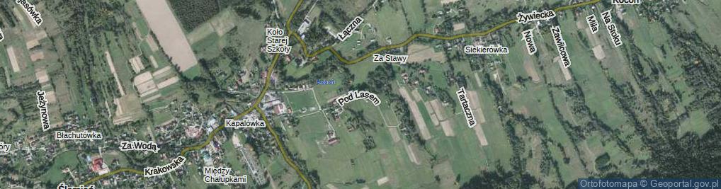 Zdjęcie satelitarne Pod Lasem ul.