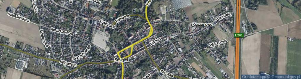 Zdjęcie satelitarne Podgórna ul.