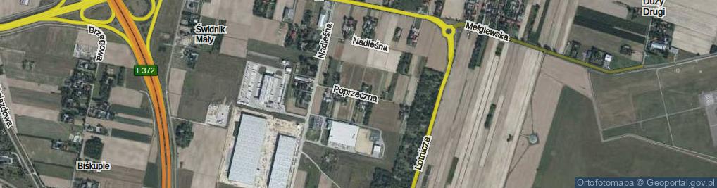 Zdjęcie satelitarne Poprzeczna ul.