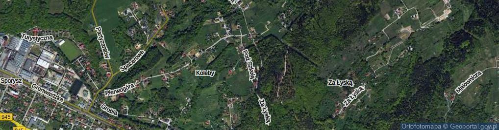 Zdjęcie satelitarne Pod Szkołą ul.