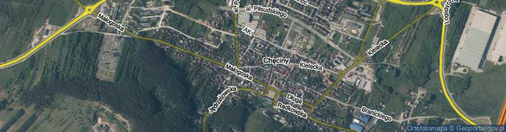 Zdjęcie satelitarne Przedborska ul.