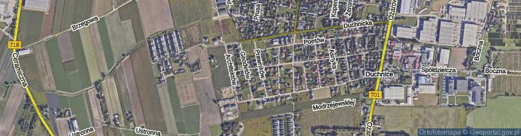 Zdjęcie satelitarne Prawników ul.