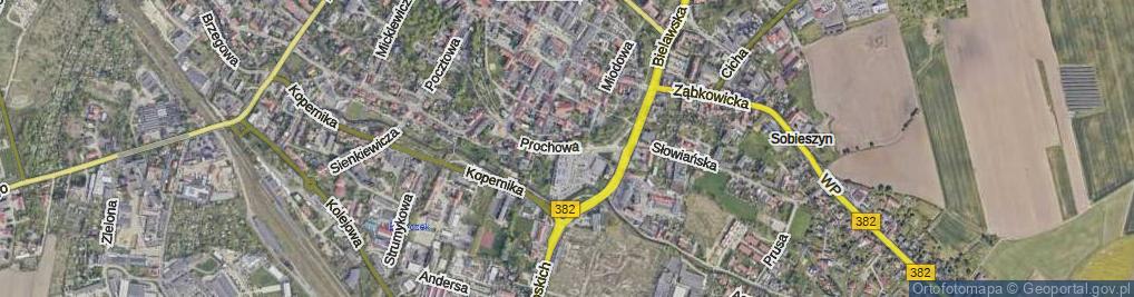 Zdjęcie satelitarne Prochowa ul.