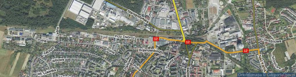Zdjęcie satelitarne Przy Dworcu ul.