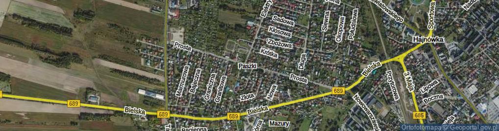 Zdjęcie satelitarne Prosta ul.