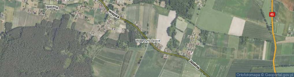Zdjęcie satelitarne Przysiółek Wawrzyńcowski ul.
