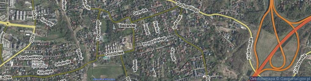 Zdjęcie satelitarne Pruszyńskiego Ksawerego ul.