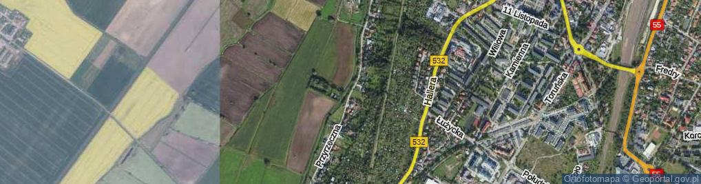 Zdjęcie satelitarne Przyrzeczna ul.