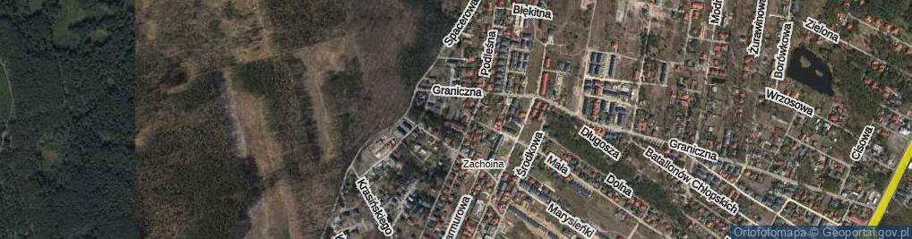 Zdjęcie satelitarne Przydrożna ul.