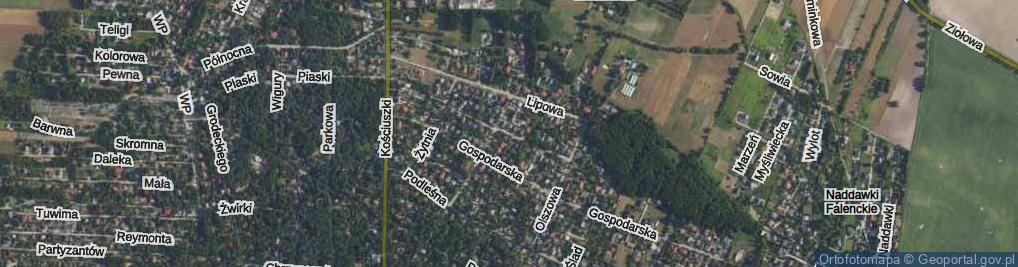 Zdjęcie satelitarne Przerwana ul.