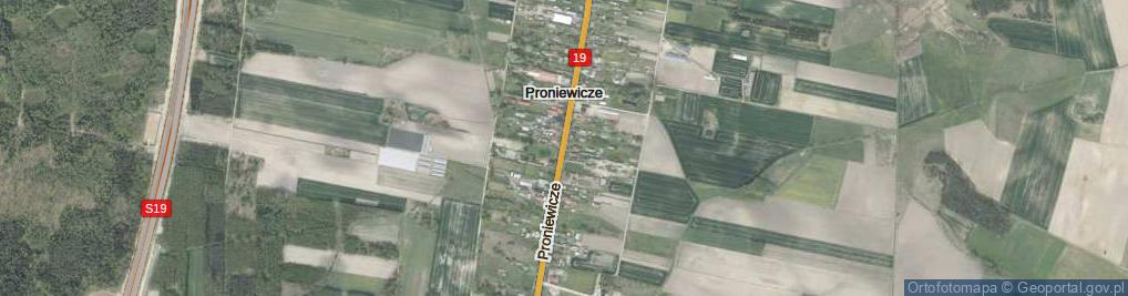 Zdjęcie satelitarne Proniewicze ul.
