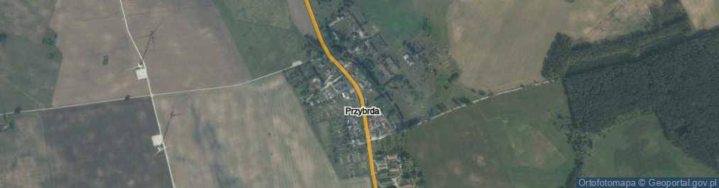 Zdjęcie satelitarne Przybrda ul.