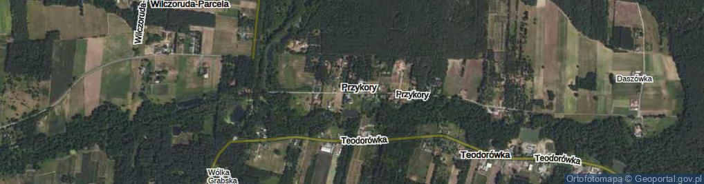 Zdjęcie satelitarne Przykory ul.