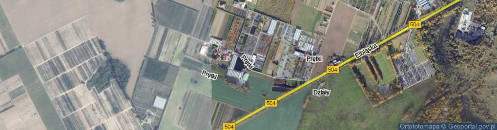 Zdjęcie satelitarne Prętki ul.