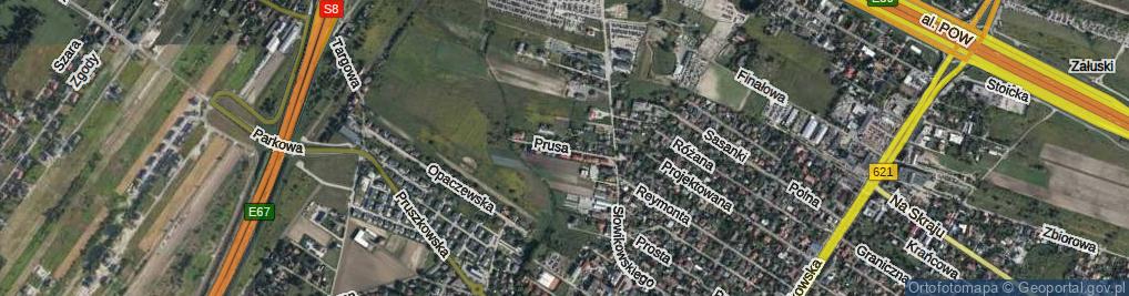 Zdjęcie satelitarne Prusa Bolesława ul.