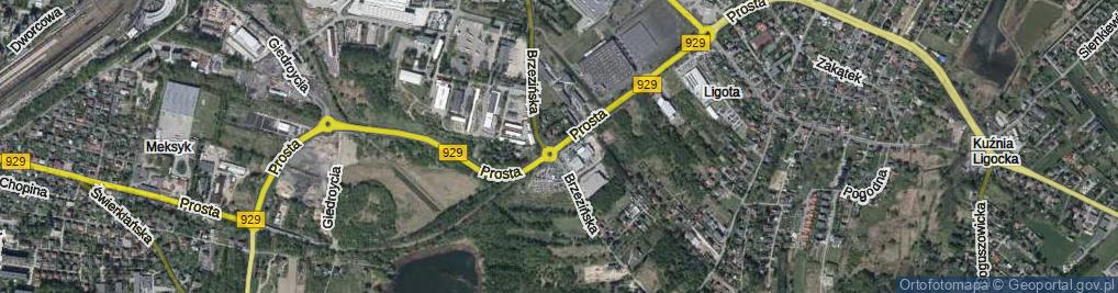 Zdjęcie satelitarne Prosta ul.
