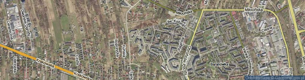 Zdjęcie satelitarne Prymasa Tysiąclecia ul.