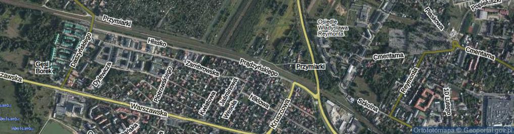 Zdjęcie satelitarne Prądzyńskiego Ignacego, gen. ul.