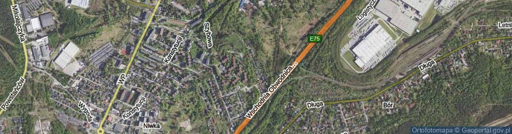 Zdjęcie satelitarne Promienna ul.