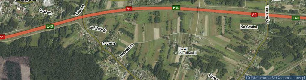 Zdjęcie satelitarne Promienna ul.