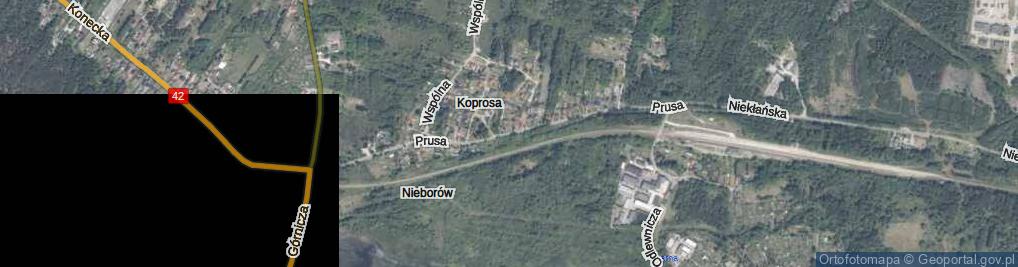 Zdjęcie satelitarne Prusa Bolesława ul.