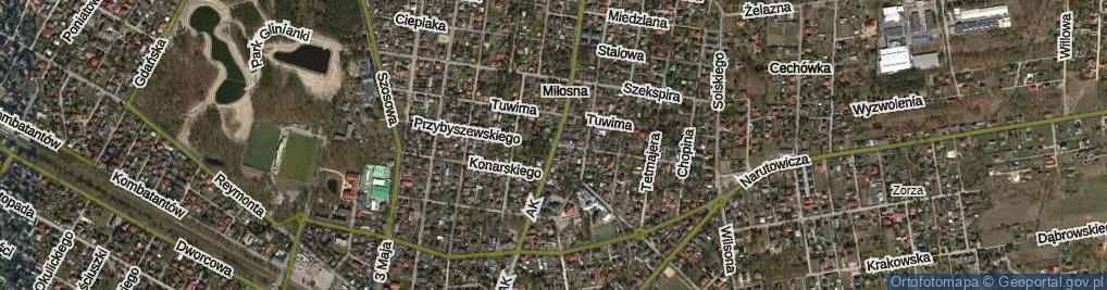 Zdjęcie satelitarne Przybyszewskiego ul.