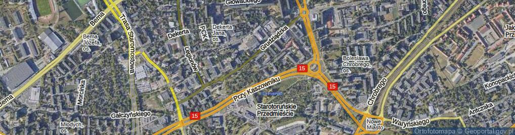 Zdjęcie satelitarne Przy Rynku Wełnianym ul.