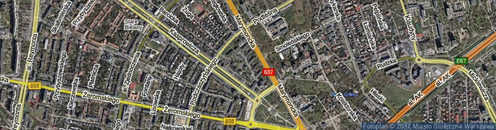 Zdjęcie satelitarne Pruszyńskiego Ksawerego ul.