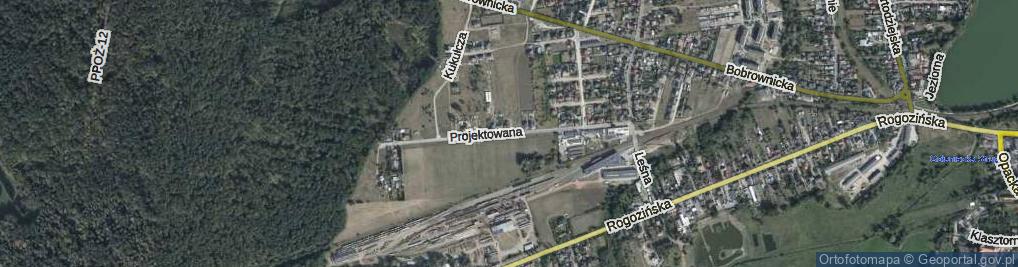 Zdjęcie satelitarne Projektowana ul.