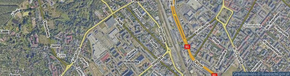 Zdjęcie satelitarne Prosta ul.