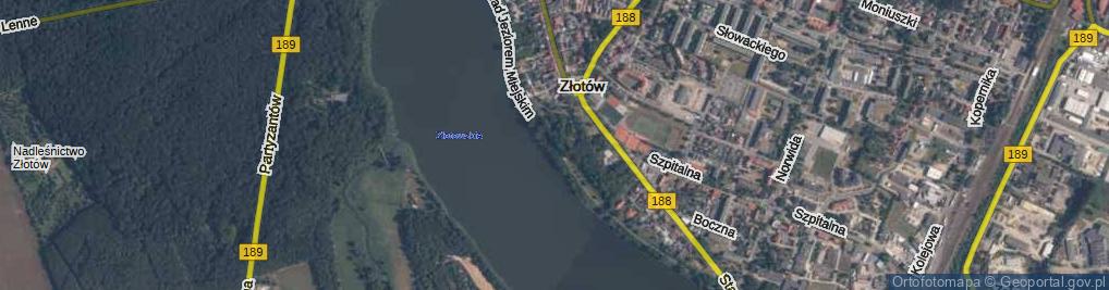 Zdjęcie satelitarne Promenada nad Jeziorem Miejskim ul.