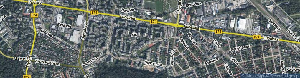 Zdjęcie satelitarne Pszczela ul.