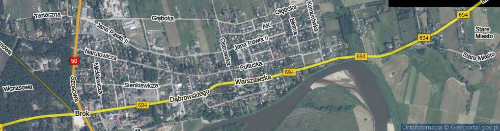 Zdjęcie satelitarne Pułtuska ul.