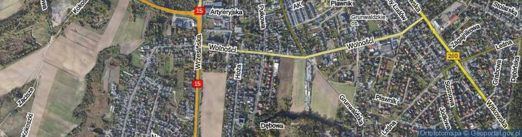 Zdjęcie satelitarne Pułkowa ul.