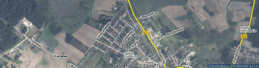 Zdjęcie satelitarne Pułaskiego ul.