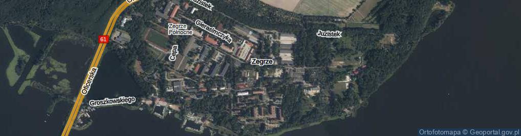 Zdjęcie satelitarne Pułku Radio ul.