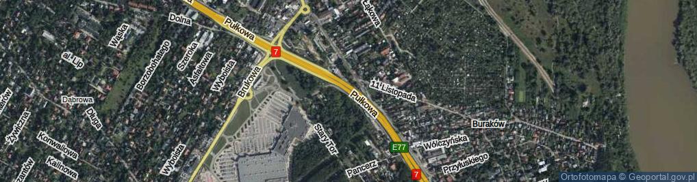 Zdjęcie satelitarne Pułkowa ul.