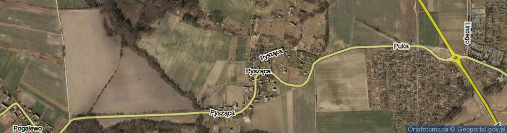 Zdjęcie satelitarne Pysząca ul.