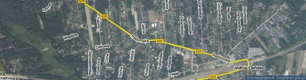 Zdjęcie satelitarne Radomska ul.