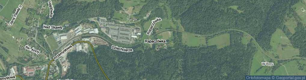 Zdjęcie satelitarne Rapaczówka ul.