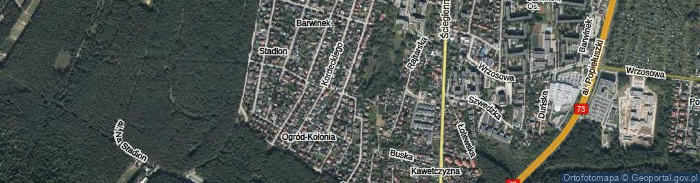 Zdjęcie satelitarne Rajtarska ul.