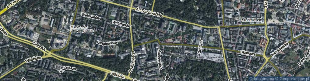 Zdjęcie satelitarne Radziszewskiego Idziego ul.