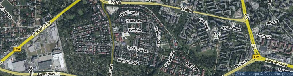 Zdjęcie satelitarne Radomska ul.