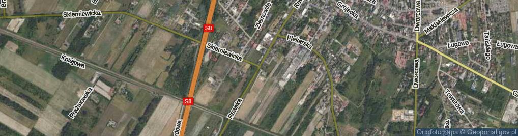 Zdjęcie satelitarne Rawska ul.