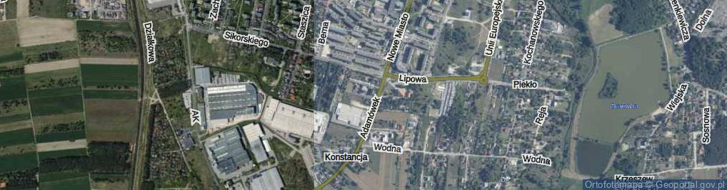 Zdjęcie satelitarne Radosna ul.